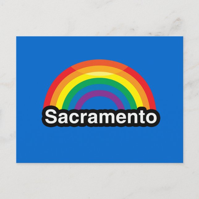 SACRAMENTO LGBT PRIDE RAINBOW VYKORT (Framsida)