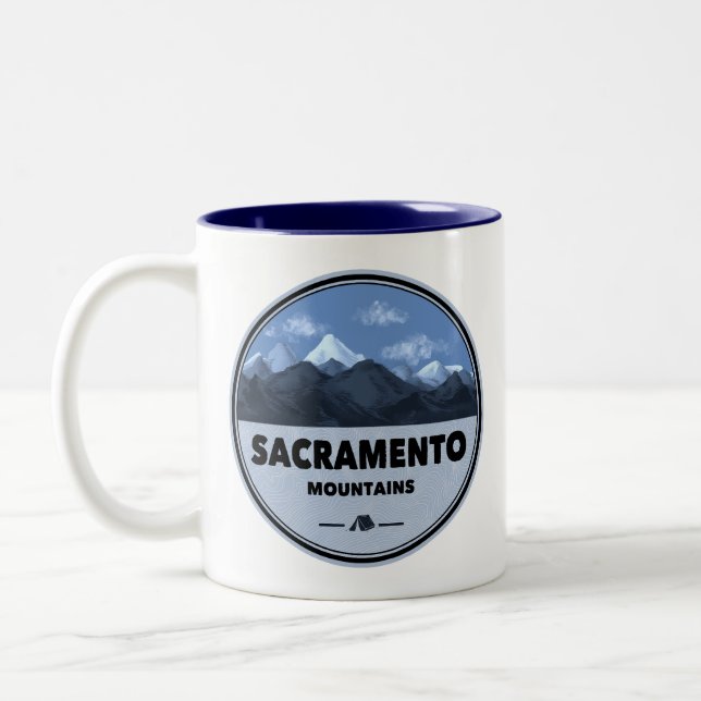 Sacramento Mountains New Mexico Camping Två-Tonad Mugg (Vänster)