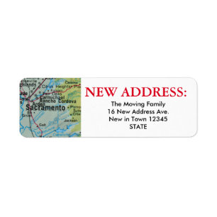 Sacramento Ny adress Label Returadress Etikett