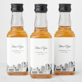 Sacramento Party Favor Welcome Gift Anpassningsbar Spritflaskor Etikett