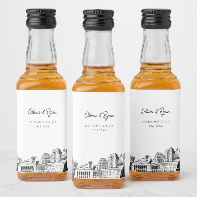 Sacramento Party Favor Welcome Gift Anpassningsbar Spritflaskor Etikett (Flaskor)