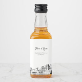 Sacramento Party Favor Welcome Gift Anpassningsbar Spritflaskor Etikett