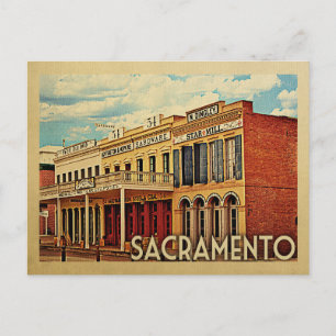 Sacramento Postcard California Vintage resor Vykort