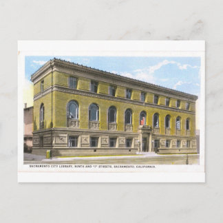 Sacramento Public Bibliotek Historical Postcard Vykort