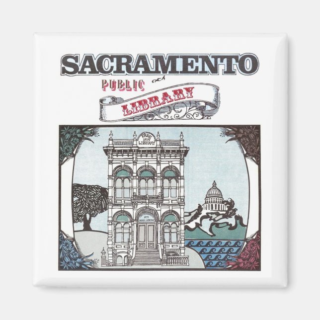 Sacramento Public Bibliotek Magnet (Framsidan)