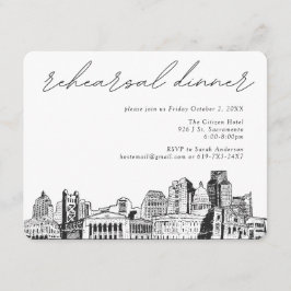 Sacramento Rehearsal Middag Inbjudan-skåp Tilläggskort