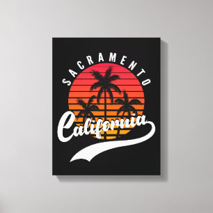 Sacramento Retro Sunset Kanvastryck
