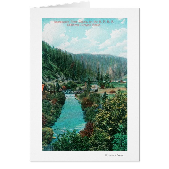 Sacramento River Canyon på SP Hälsningskort (Framsidan)