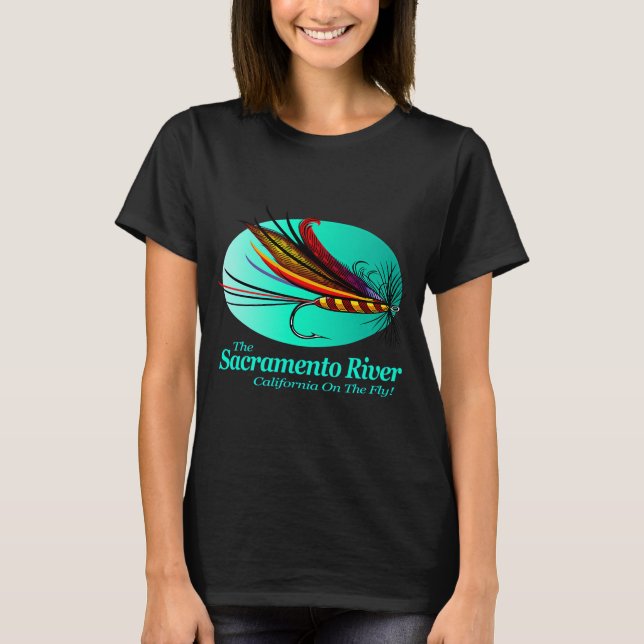 Sacramento River Flugfiske (FSH) T Shirt (Framsida)