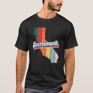 Sacramento Stad Retro Vintage Hemstad Kalifornien T Shirt