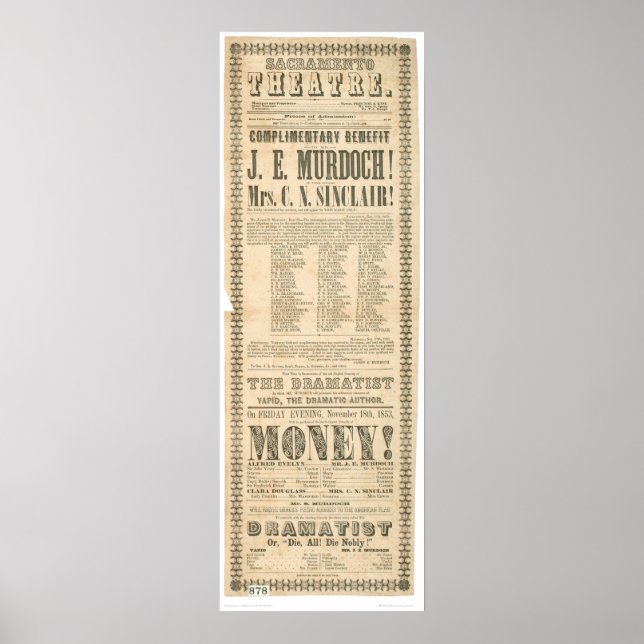 Sacramento Theater (nr 1431A) Poster (Framsidan)