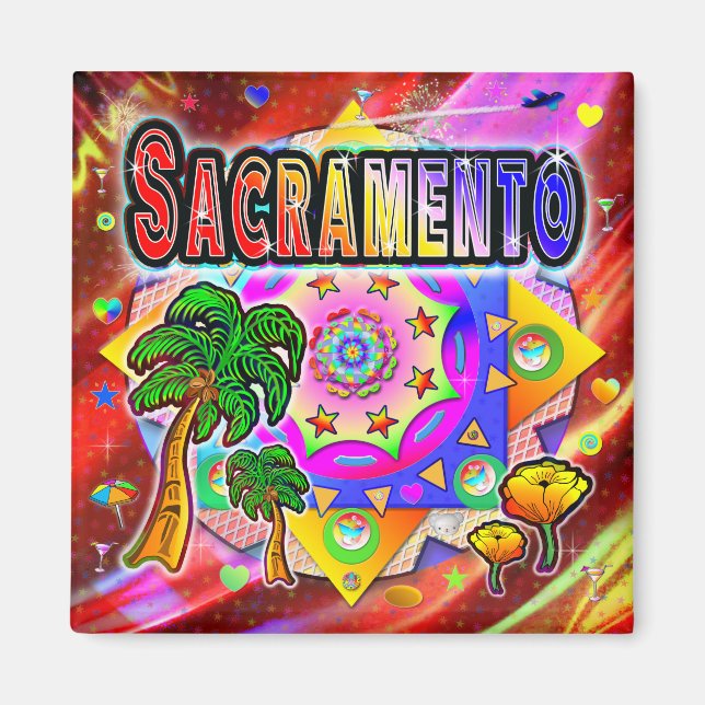 Sacramento Tropical Friends Magnet (Framsidan)