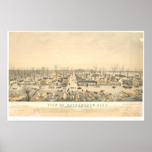 Sacramento under floden av 1850 (1586A) Poster