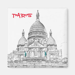 Sacre Coeur Basilica on Montmartre backe, Paris Magnet