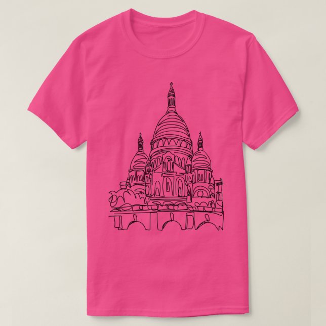 Sacre Coeur Basilica T Shirt (Design framsida)