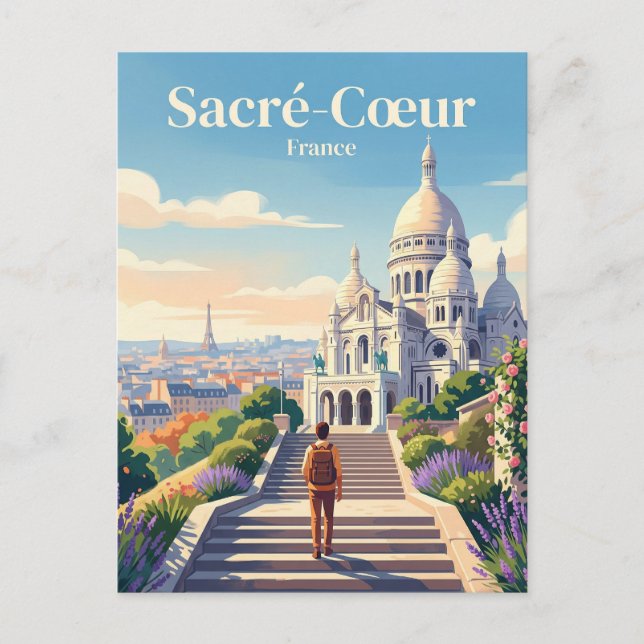 Sacré-Cœur-basilikan Frankrike Vykort (Framsida)