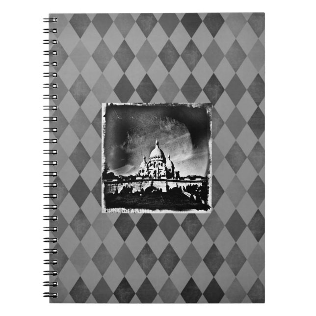 Sacre Coeur BW Anteckningsbok Med Spiral (Framsidan)