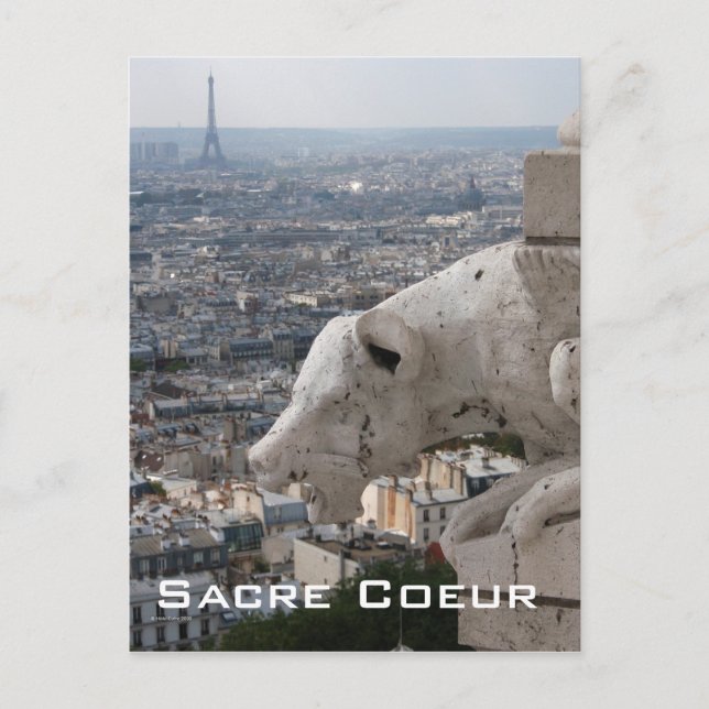 Sacre Coeur Gargoyle 2 vykort (Framsida)