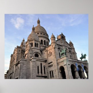 Sacre Coeur Helig Heart Basilica Paris Frankrike Poster