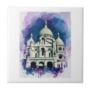 Sacré-Coeur Montmartre Paris Frankrike Architectur Kakelplatta