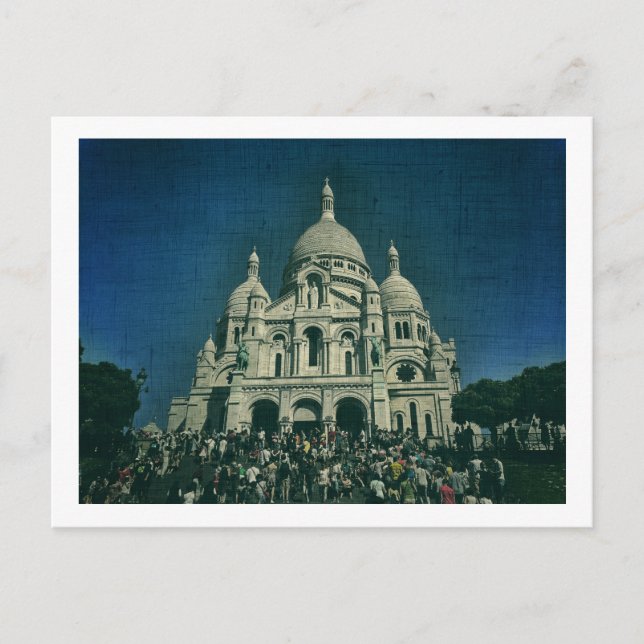 Sacré-Coeur Montmartre Paris Frankrike Architectur Vykort (Framsida)
