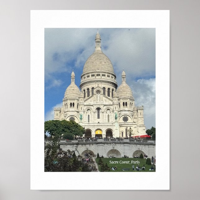 Sacre Coeur, Montmartre, Paris, Frankrike Poster (Framsidan)