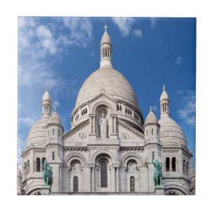 Sacre Coeur on Montmartre backe - Paris, Frankrike Kakelplatta