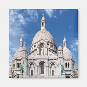 Sacre Coeur on Montmartre backe - Paris, Frankrike Magnet