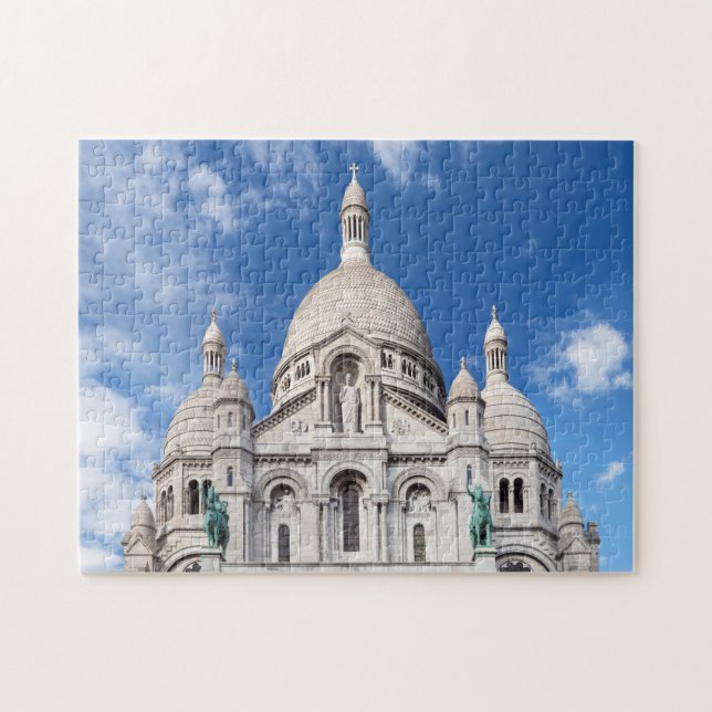 Sacre Coeur on Montmartre backe - Paris, Frankrike Pussel (Horisontell)