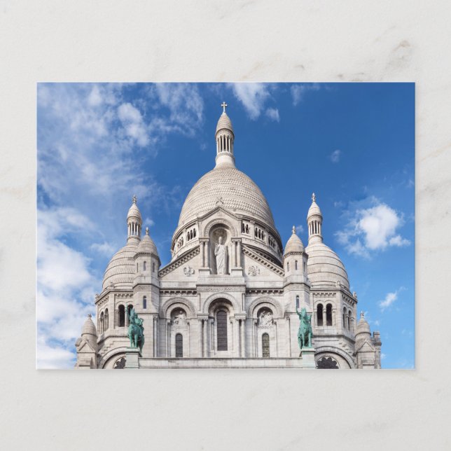 Sacre Coeur on Montmartre backe - Paris, Frankrike Vykort (Framsida)