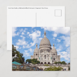 Sacre Coeur på Montmartre-högen - Paris, Frankrike Vykort