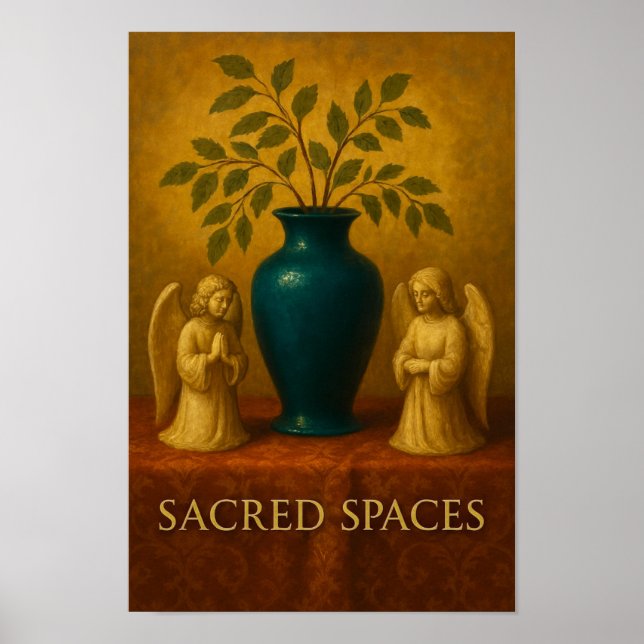 Sacred Angels with Emerald Vase Still Life Poster (Framsidan)