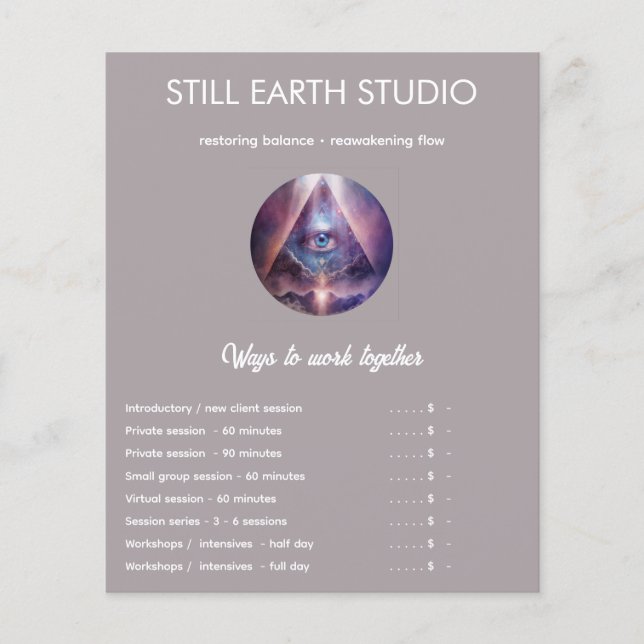 Sacred Axis | Third Eye Design Flygblad (Framsidan)