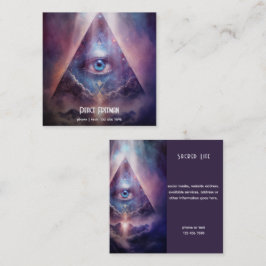 Sacred Axis | Tredje ögon-design Fyrkantigt Visitkort