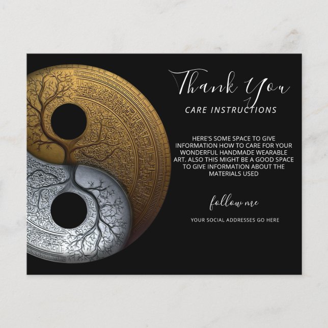 Sacred Balance | Yin Yang-symbol Flygblad (Framsidan)