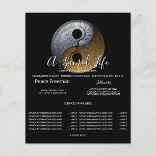 Sacred Balance Yin Yang-symbol Flygblad