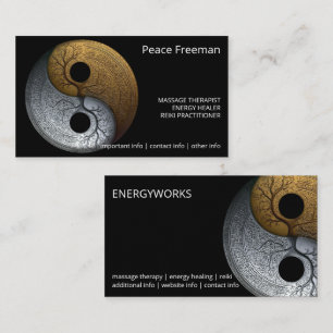 Sacred Balance Yin Yang-symbol Visitkort