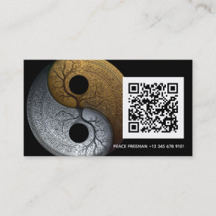 Sacred Balance Yin Yang-symbol Visitkort