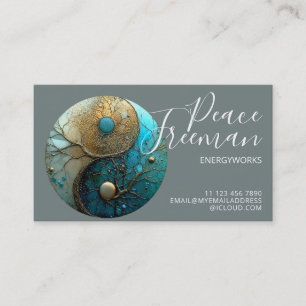 Sacred Balance Yin Yang-symbol Visitkort