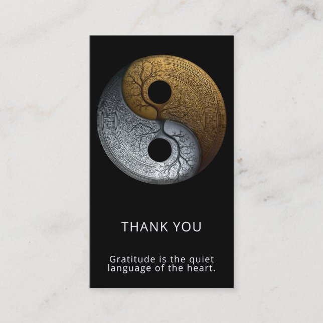 Sacred Balance | Yin Yang-symbol Visitkort (Framsida)