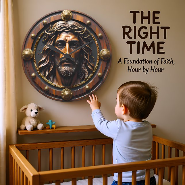 Sacred Crown of Thorns Portrait Stor Klocka (Skapare uppladdad)