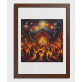 Sacred Fire Beneath the Starry Night Canvastryck