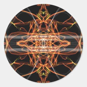 Sacred_Geo_Fractal_5 Runt Klistermärke