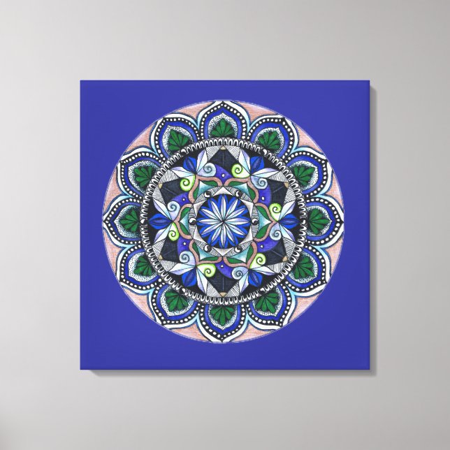 Sacred Geometry Mandala Canvastryck (Framsida)