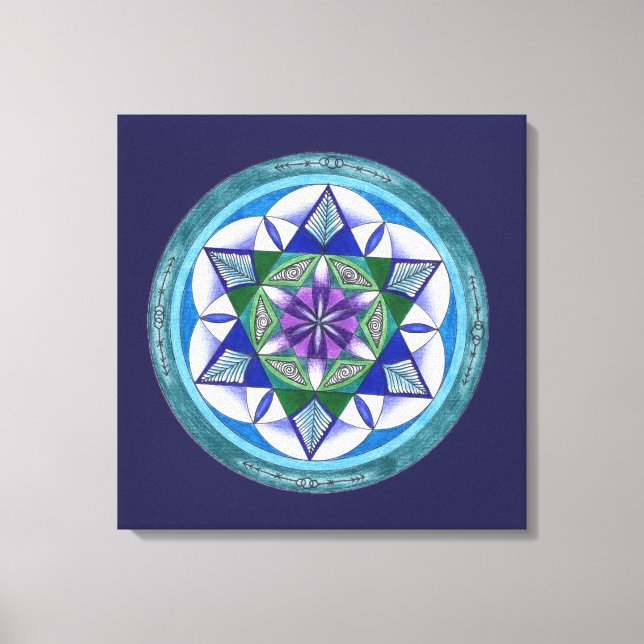Sacred Geometry Mandala Canvastryck (Framsida)