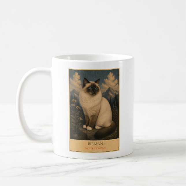 Sacred Grace: Birman Cat Kaffemugg (Vänster)