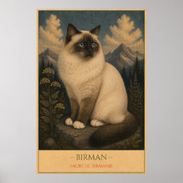 Sacred Grace: Birman Cat Poster
