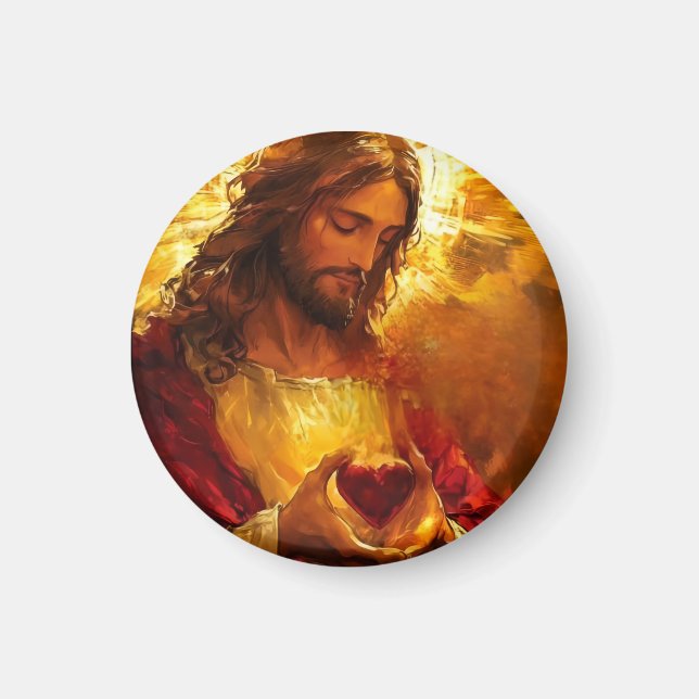 Sacred Heart of Jesus  Magnet (Framsidan)