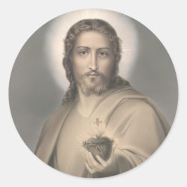 Sacred Heart of Jesus Sticker Runt Klistermärke