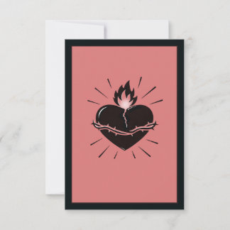 Sacred Heart Reimagined – Minimal Symbolic Art Tack Kort